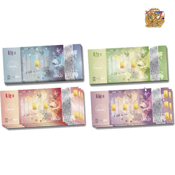 KaratPay CashGold (0,1g, 0,2g, 0,4g and 0,6g)